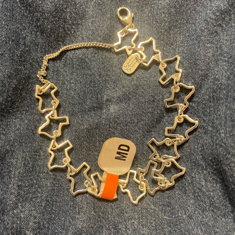 James Avery Sterling Silver Texas Charm Bracelet Size Medium